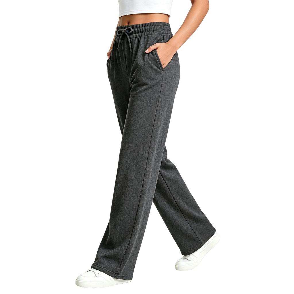 Women's -Lined Loose Fit Sweatpants with Drawstring Waist and Pockets for Daily Wear