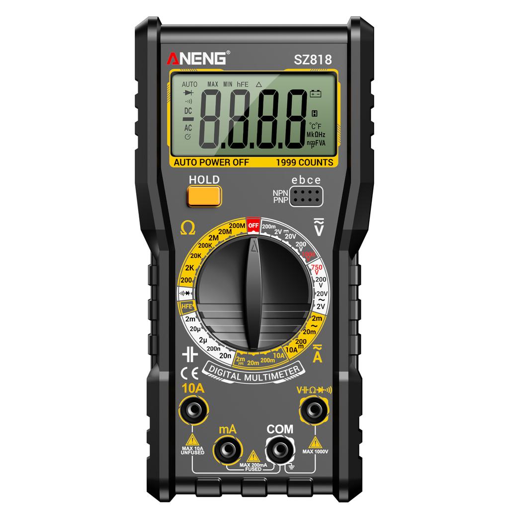 SZ818 Digital Multimeter AC DC Voltage Tester Resistance Tester tance Tester Without battery