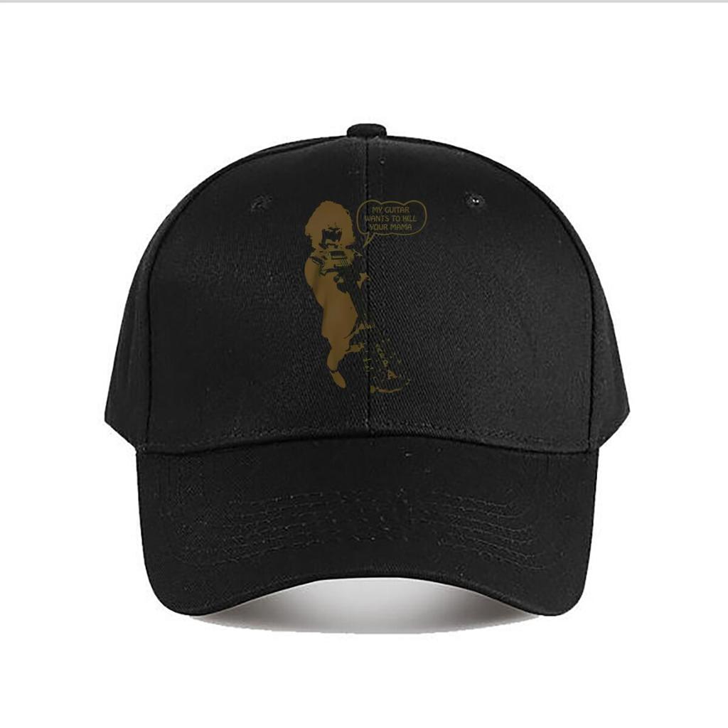 Guitarist Silhouette Music Art Baseball Cap For Womens Unisex FeUnisex Snapback Cap