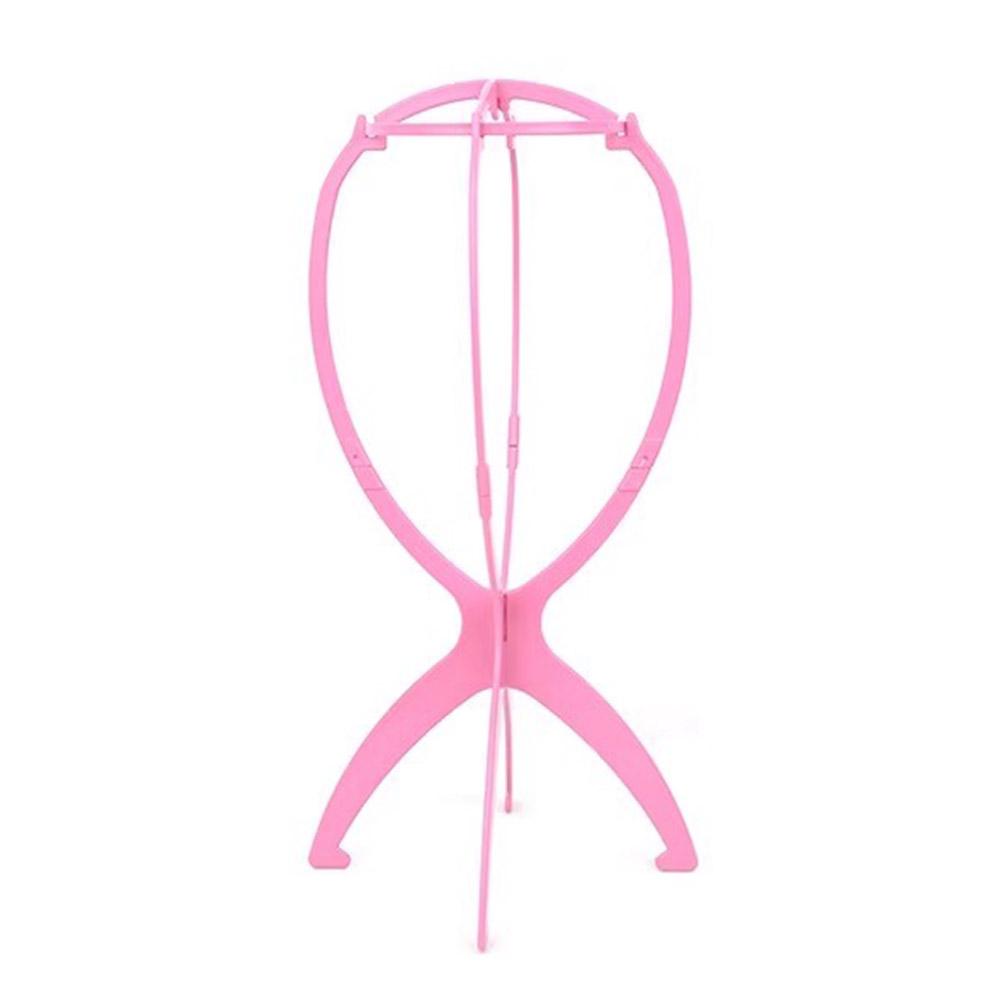 Folding Wig Stand Plastic Portable Hat Display Stand Adjustable Durable Barbershop Fashion Model Holder Home Salon Use