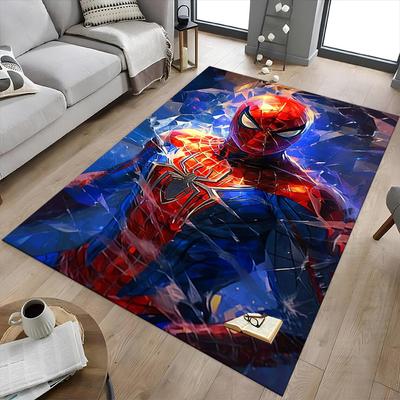 Spiderman Web Power Carpet For Playroom Bedroom Living Room Sofa Home Decorkids Game Area Rug Nonslip Floor Mat