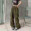 Y2k Cargo Pants Women Streetwear Casual Wide Leg Pants Harajuku Vintage Solid Baggy Straight Trousers Ladies Oversize Sweatpants