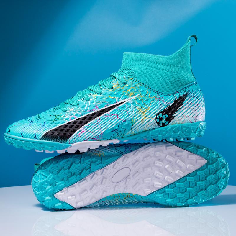 

X New World Cup football shoes high-top boys AG long nails broken nails youth practical training shoes 46