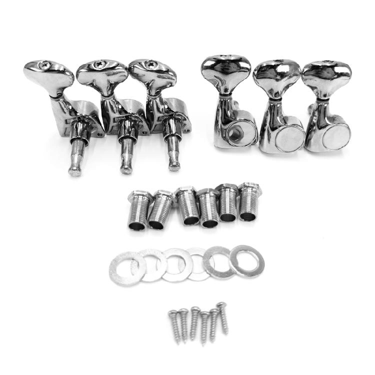 6PCS Guitar Tuning Pegs Guitar Repairing Component Suitable for Acoustic and Electric Guitars with Metal Construction