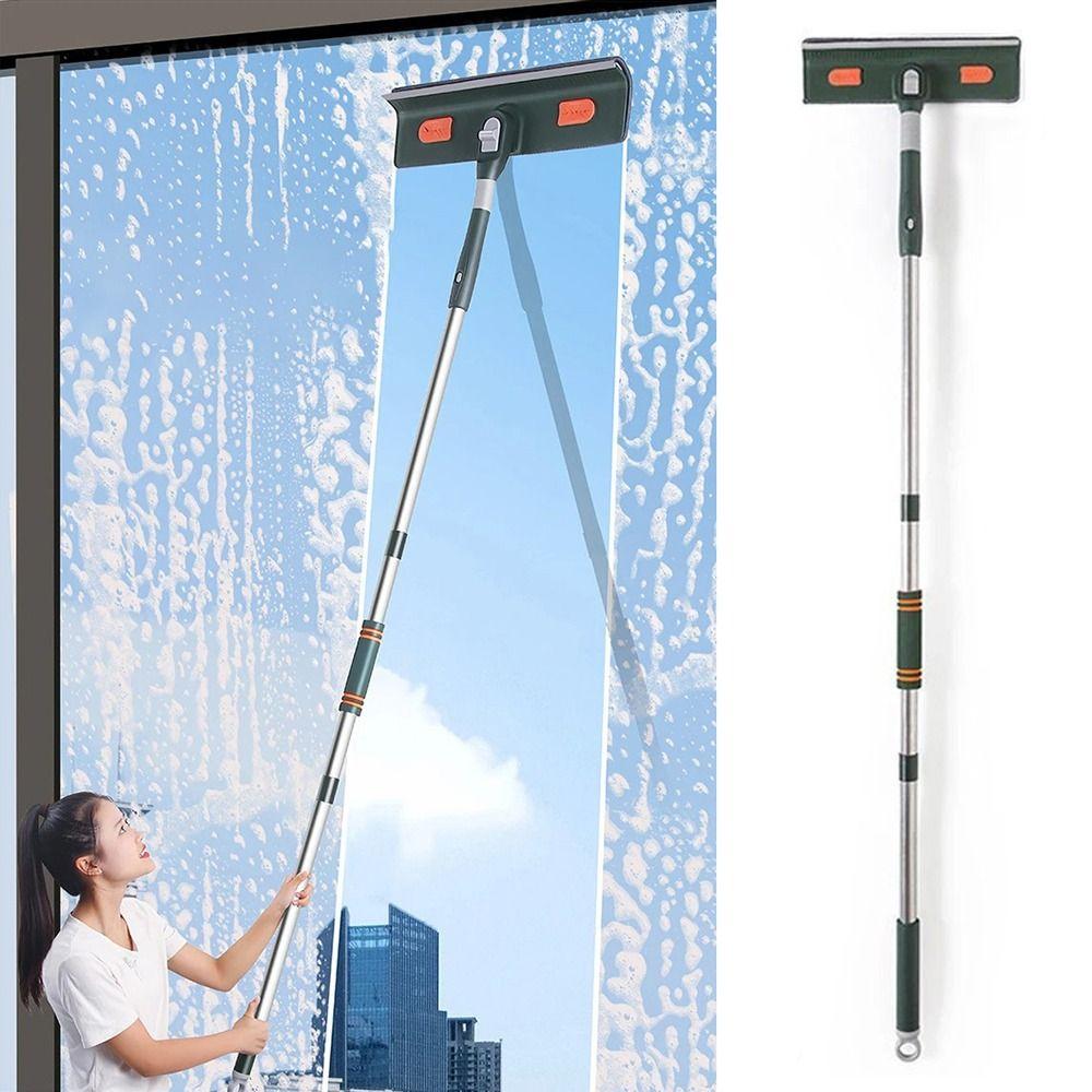 Otočný se silikonovou stěrkou Čistič oken Prodlužovací tyč Kartáč na čištění skla Koupelna