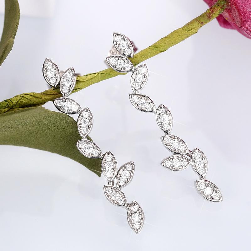 Lindon Mode Kupferlegierung Zirkon Schmuck Tropfenohrringe für Frauen Hochzeit Party Geschenke