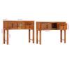 Tables Console Table 120X32x80 Cm Solid Rough Wood Acacia