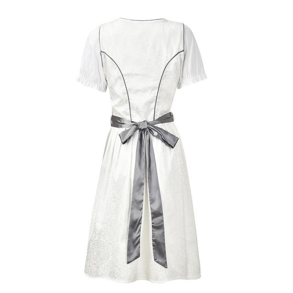 Costum Festivalul Berii Costum de Scenă Bavarez pentru Femei Rochie cu Decolteu Pătrat cu Imprimeu Floral