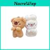 Ensemble de Porte-clés Peluche Mignon avec Design d'Animal de Dessin Animé Lapin Ours Pour Cadeau et Accessoires