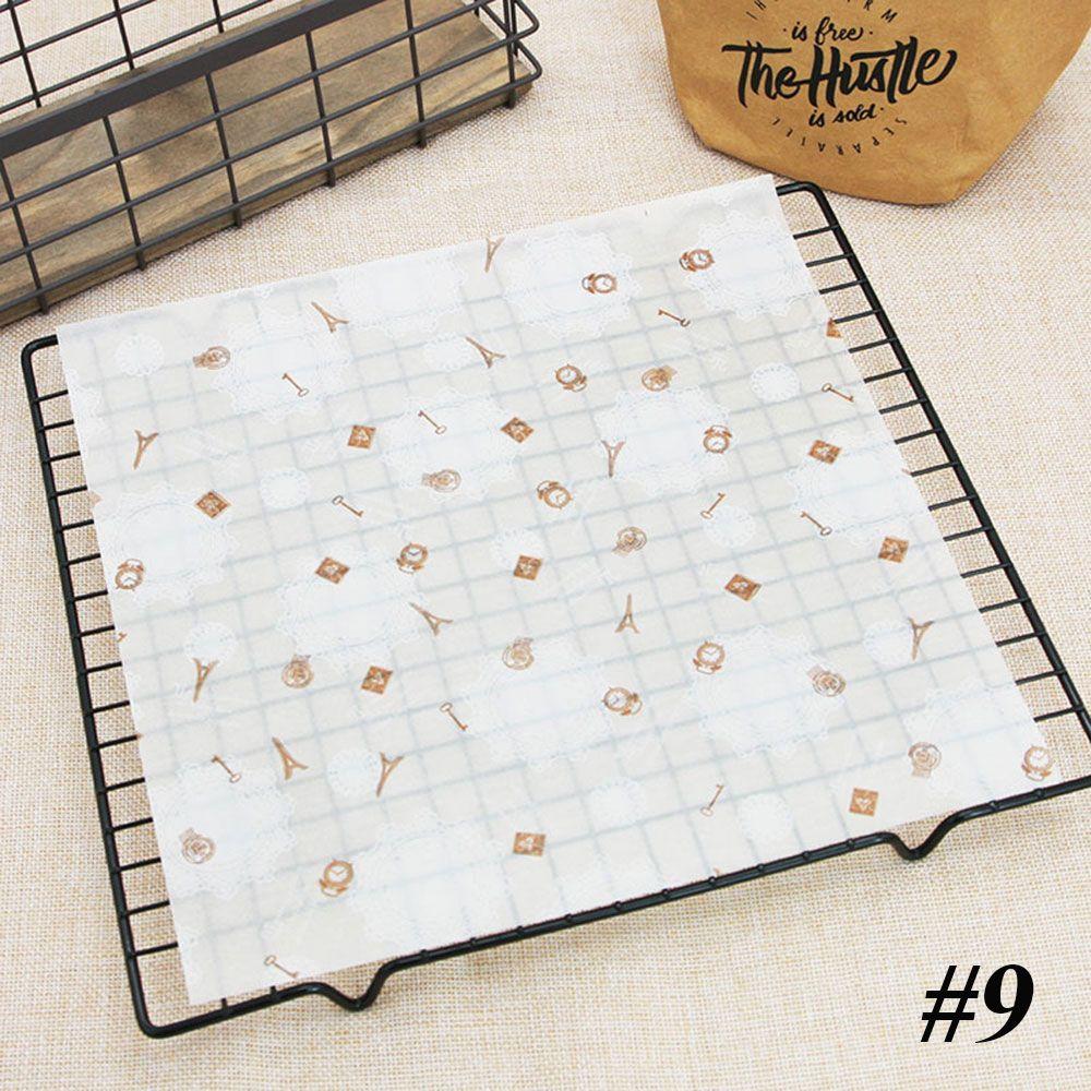 50PCS Kitchen Food Grade Baking Bread Oil-paper Wrappers Grease-proof Wax Paper