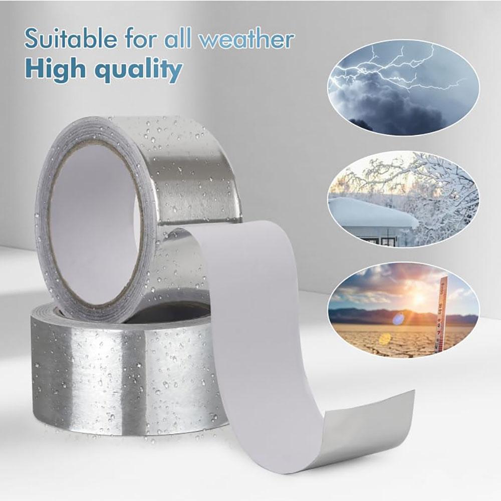 Aluminum Foil Duct Tape, Premium Silver Metal HVAC Heat Resistant Tapes,Dryer Vent Tape for Ductwork, Ducting, Sealing, Patching