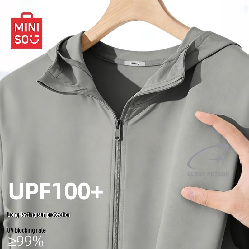 MINISO Men s UPF100+ Ice Silk Cooling Sun Protection Hoodie 4XL