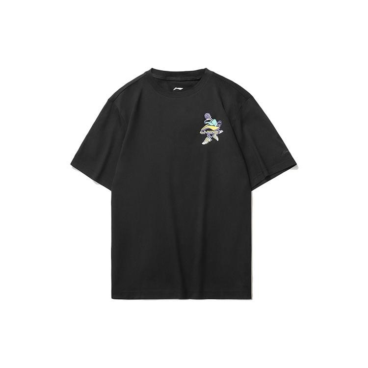 Li-Ning Graphic Loose Fit T-shirt 'Black' Men's AHSR406-2