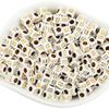 100Pcs/lot A-Z Letter Beads For Jewelry Making Gold Color Square Alphabet  Spacer Bead Charms Diy Bracelet Pendants Supplies