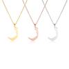 Arabischer Buchstaben-Anhänger Halskette für Damen Herren Edelstahl Arabisches Initial Alphabet Halsketten Glücksbringer Muslimischer Schmuck