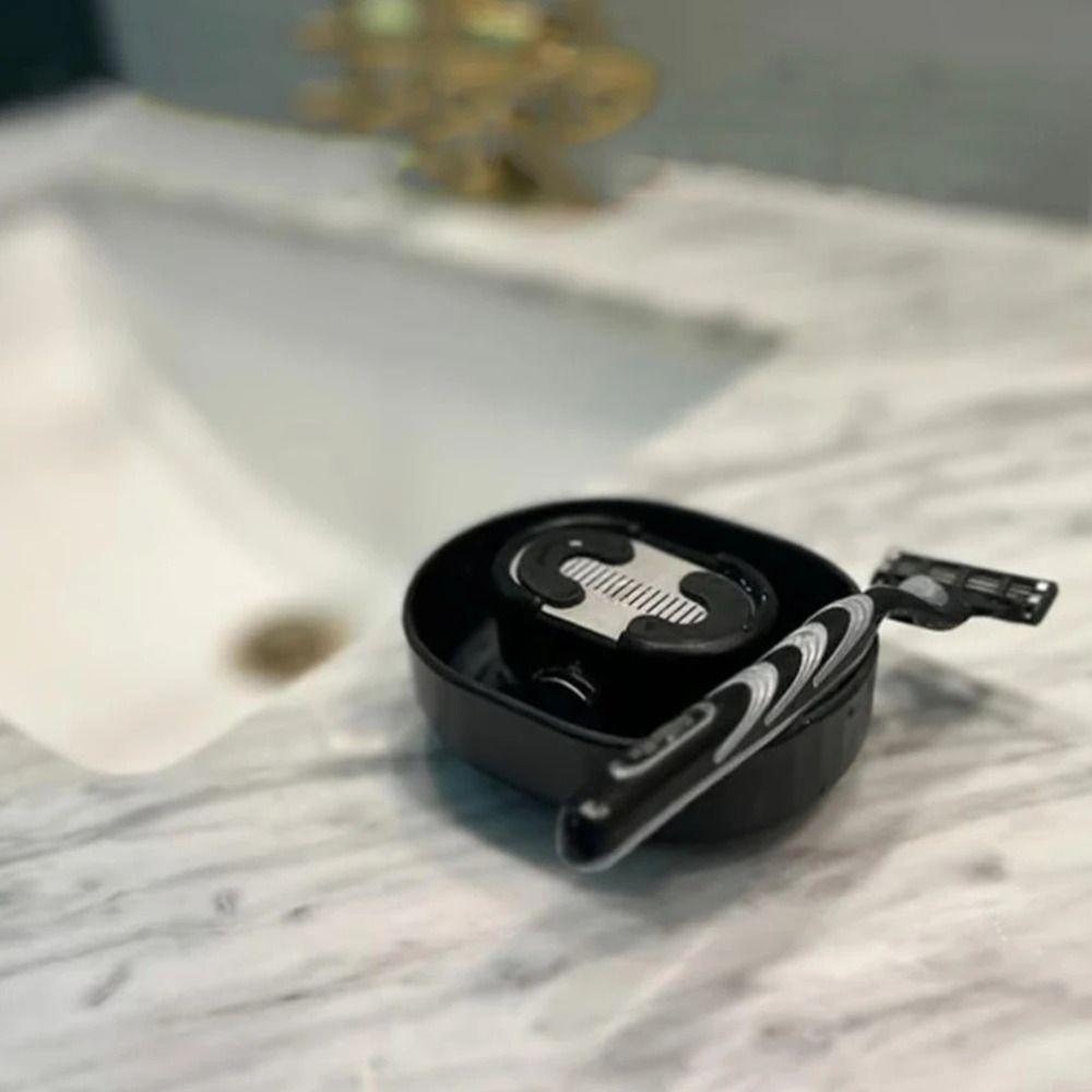 Kein Strom erforderlich Rasierer Spüler Reiniger Manueller Rasierer Aufbewahrungsständer Tragbarer Rasierer Spüler Männer