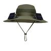 Mens Quick Dry Bucket Hat Large Size Sun Hat with Solar Powered Fan USB Rechargeable for Outdoor Hiking Camping Fishing Activity