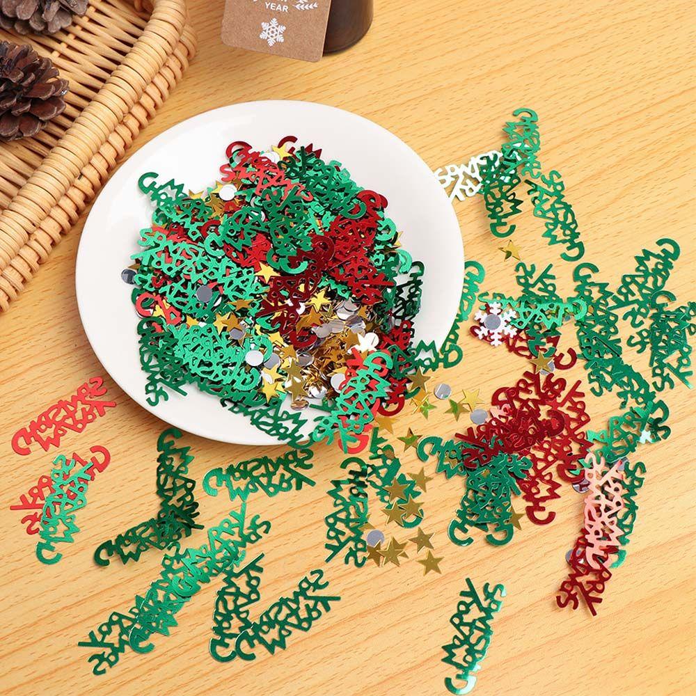60g Mixed Color Xmas Home Confetti Tinfoil Sequins Christmas Decoration Party Supply