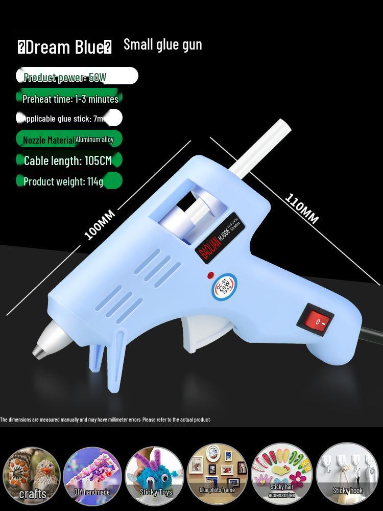 Compact High Viscosity Hot Melt Glue Gun with 7-11mm Glue Sticks