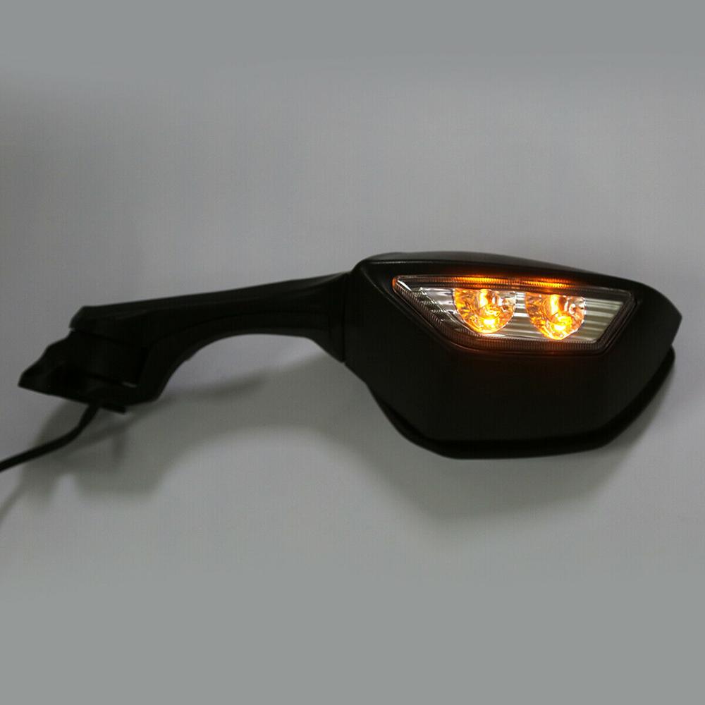 Motorcycle Rear View Mirrors LED Turn Signal For Kawasaki Ninja ZX10R 2016-2023 2018 19