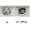 Mixed Color Pavé Zirconia Decorative Metal Button