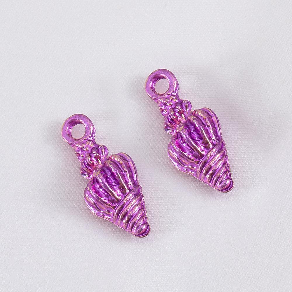 10pcs Cute Green Purple Pink Enamel Ocean Crab Conch Fishtail Heart Charms Alloy Pendants DIY Necklace Bracelet Jewelry Findings
