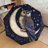 1pc Moonlit Wisdom Umbrella with Plastic Handle,Suitable for All Seasons Home Travel Outdoor UmbrellaDD1374