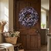 Lifelike Lavender Floral Wreath Fresh Simulated Garland  Wedding Decoration