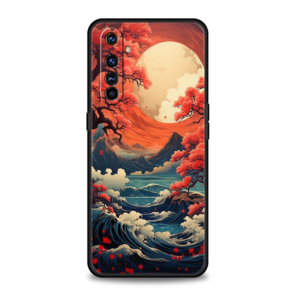 

Landscape Painting Phone Case For Realme 12 11 10 6 7 9 Pro Plus 8 5G C35 8i 9i GT2 GT3 GT5 GT Neo 2 3 5 Black Cover Soft Shell Realme 8
