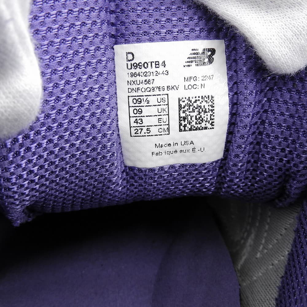 New Balance Excellent Condition Suede Sneakers for Men, Purple, 10.8 Inches, U990TB4 Shoes 9 1/2(US) purpleUsed