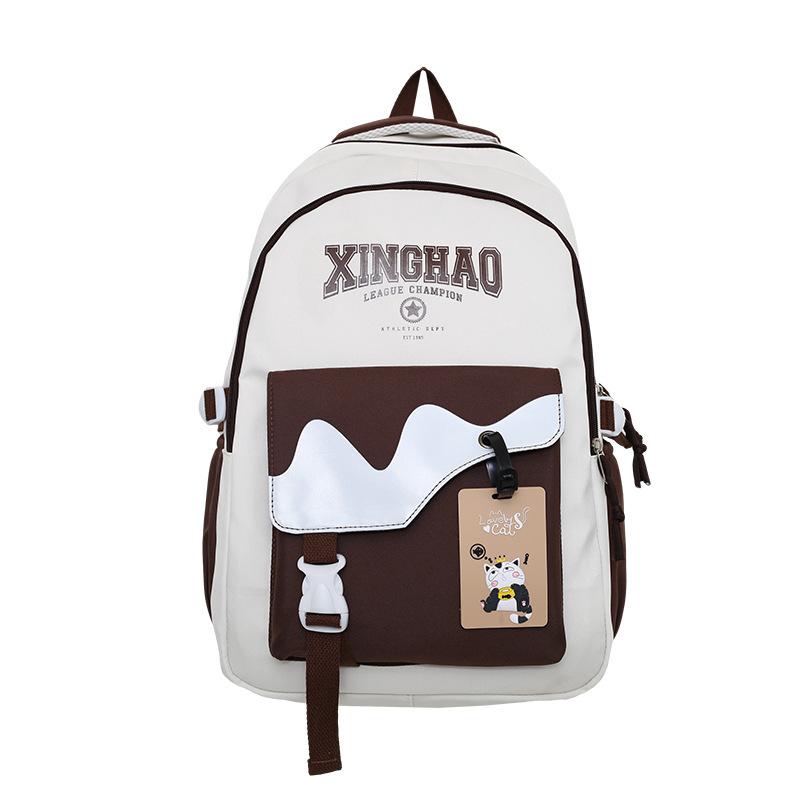 

New fashionable schoolbag large capacity backpack casual cute large capacity lightweight student backpack хакі