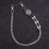 Punk Metal Skull Cross Pendant Belt Chain For Men And Women