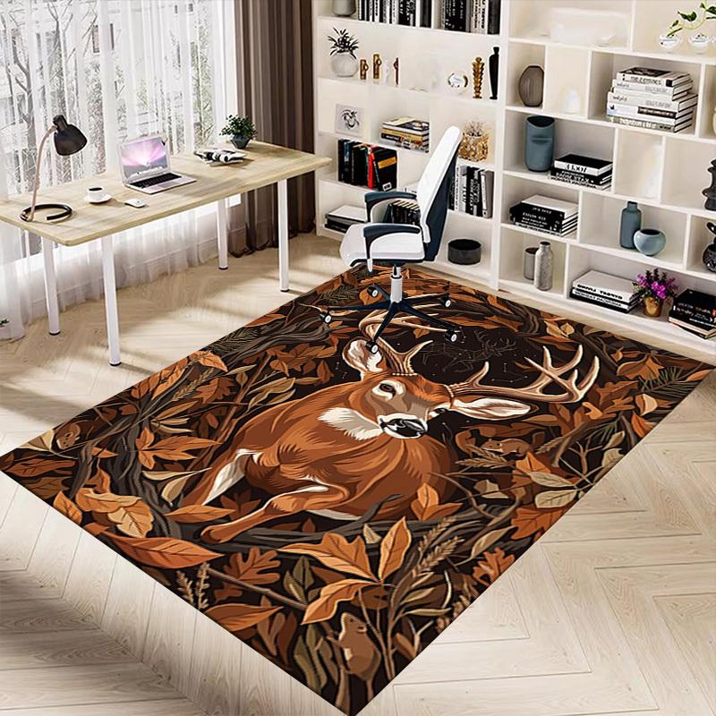 1PC Deer Extra Large Non-Slip Floor carpet, Office, family, bedroom, Studio - Large Area Rug,Longlasting Material-K0403