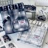 Y2K Denim Checkered A5 Photo Album - 4 Pocket Pages for For Kpop Idol Photocards, Polaroids & Instax Photo Storage