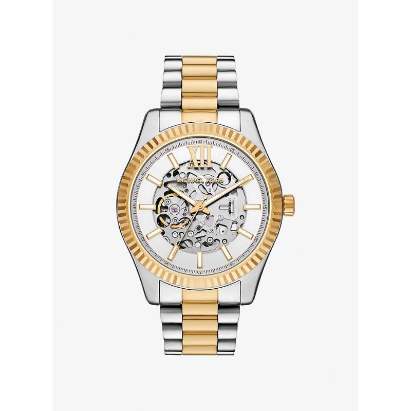 Большие двуцветные часы Michael Kors Lexington MK9243 серебряный/золотой