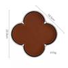AhunderJiaz Light Luxury Ceramic Leather Storage Tray Desktop Jewelry Clover Display Tray Living Room Home Decoration