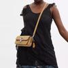 Coach Baguette 20 Studded Suede Leather Trimmed Glove Tanned Leather Bag Women Shoulder Bag Earth-Yellow CU712-LHNM5