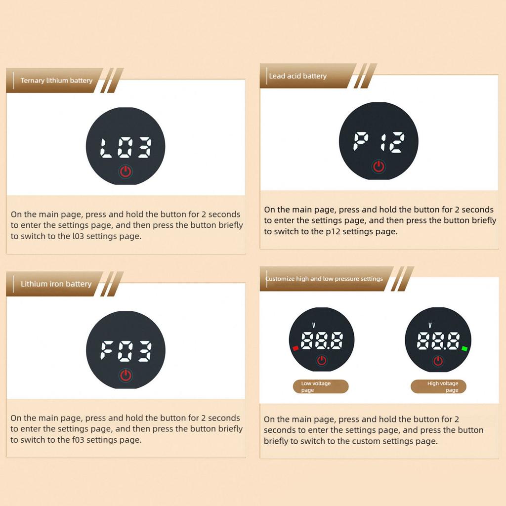 Battery Voltage Indicator Meter 12V/24V Power Level Monitoring Tool Easy Installation ABS Construction For Solar Systems