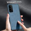 Handyhülle für Huawei P30 Pro, Vollständiger Objektivschutz, Weiche Silikonkante, Stoßfest, Ultradünn, Einfache und Stilvolle Ledertextur-Hülle, Nebelblau