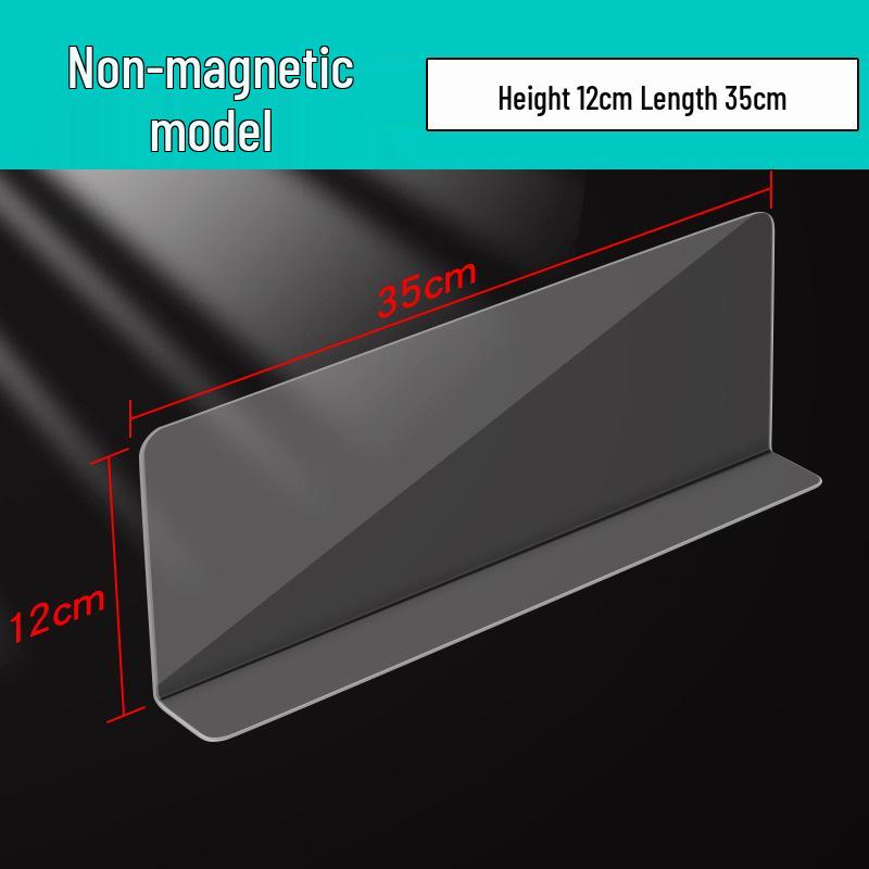 Transparente L-förmige magnetische PVC-Regalteiler für Supermärkte und Kioske