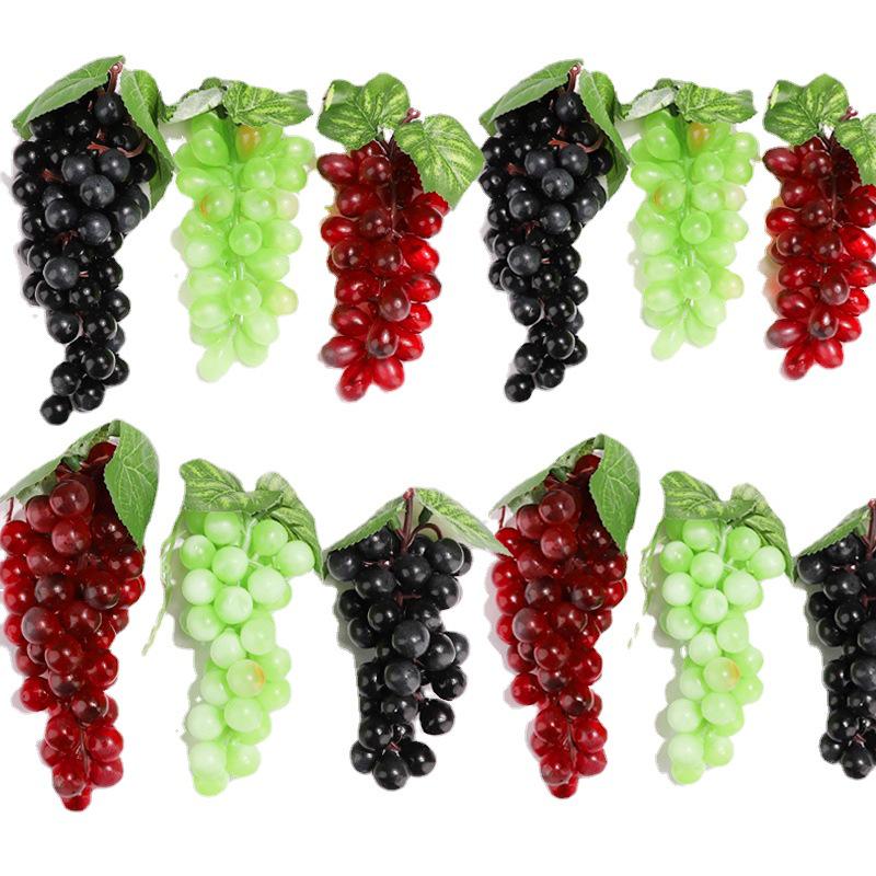 Kids' Educational Toys: Simulated Fruits - Grapes, Persimmons, Apples, Bananas - for Play, Decor, and Props