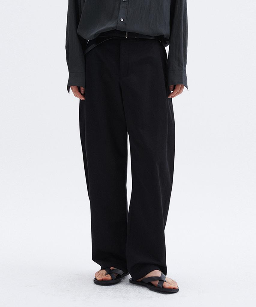 Le Mad Single-Pleat Banding Trousers - Black