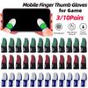 3/10Pairs Mobile Finger Sleeve Breathable Thumb Gloves Sweatproof Anti Slip Touch Screen Controller Finger Cover for PUBG Game 5