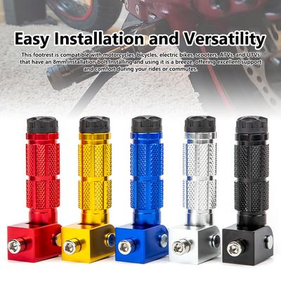 1 paar Motorrad Pedal Foladable Fußstützen 8mm Universal Aluminium Fußrasten für Motorrad