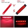 Side Marker Lights,1pcs Red -24V 9LED Cab Marker Light,Indicator Light Front Rear Side Light