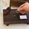 Wooden Jewelry Storage Tray Rectangle Figurine Display Rack  Dressing Storage