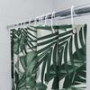 Tropical Green Leaves Shower Curtain Waterproof Fabric Bathroom Decor Greenery Print Bath Mat Modern Home Dcor Item