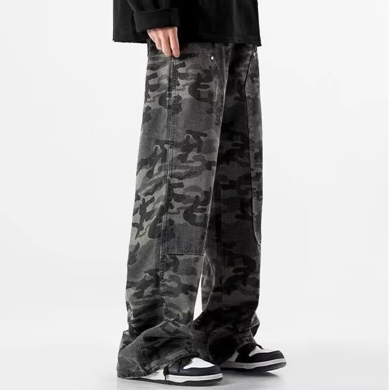 Amerikanische Hip-Hop-Arbeitshosen Camouflage-Hosen Herren Frühling und Herbst Locker Gerade Arbeitshosen High Street Rowdy Gutaussehend Freizeit Hosen