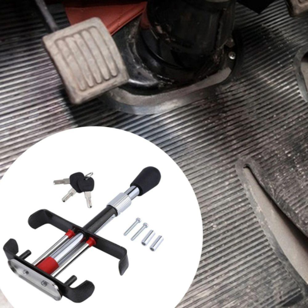 Universal Brake Pedal Lock All-Metal Anti-Theft Lock Security Foot Pedal Lock Manual Transmission