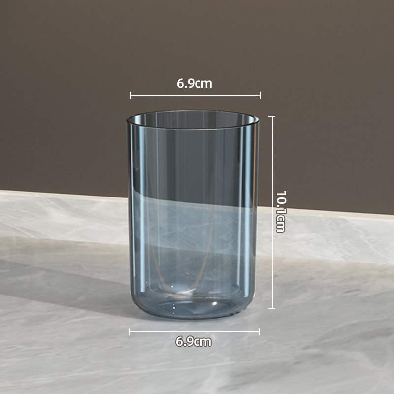 Luxury Transparent Parent-Child Toothbrush & Mouthwash Cup Set with Storage Box